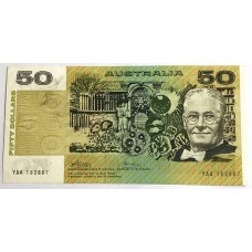 AUSTRALIA 1974 . FIFTY 50 DOLLARS BANKNOTE . PHILLIPS/WHEELER . FIRST PREFIX YAA